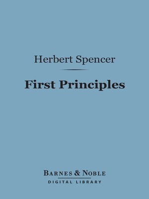 cover image of First Principles (Barnes & Noble Digital Library)